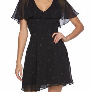 Kohl's Black Star Pattern Mini Dress